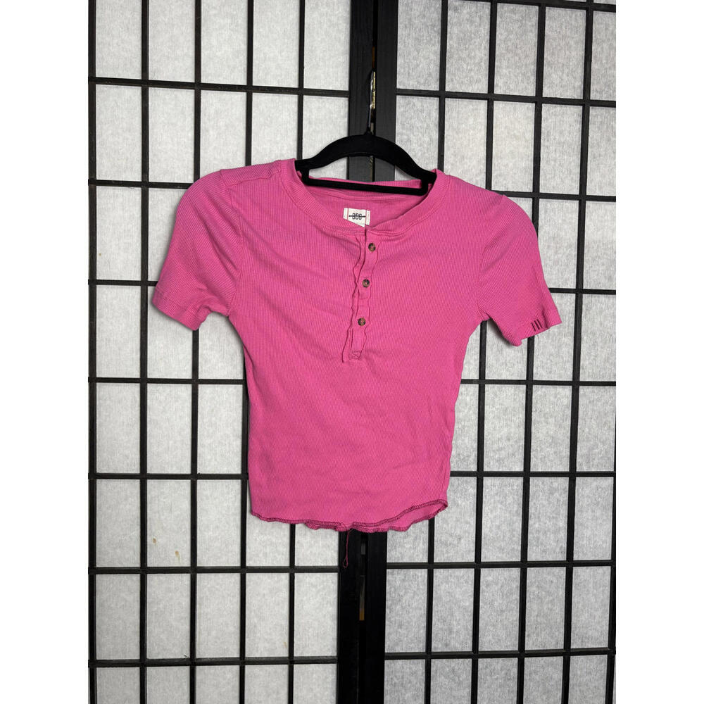 BDG Urban Outfitters Y2K Henley Ribbed Tee Bella Swan Mean Girls Small Preppy